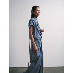 ZARA ZW COLLECTION SATIN WRAP DRESS
